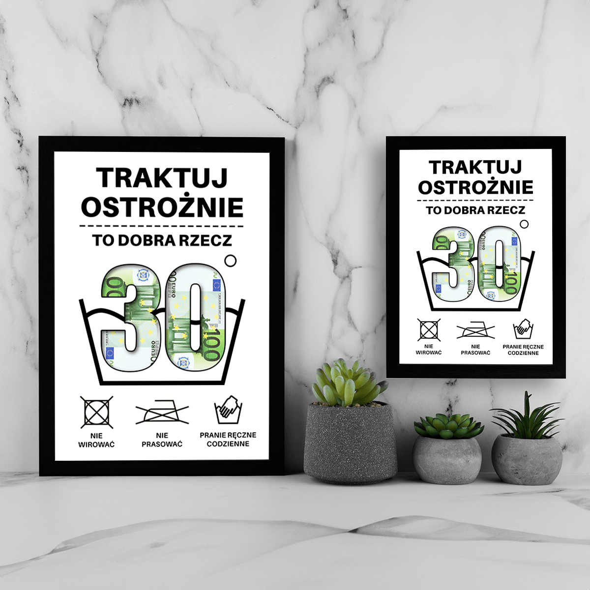 30 urodziny - Ramka na pieniądze, spersonalizowany prezent na urodziny - Adamell.pl