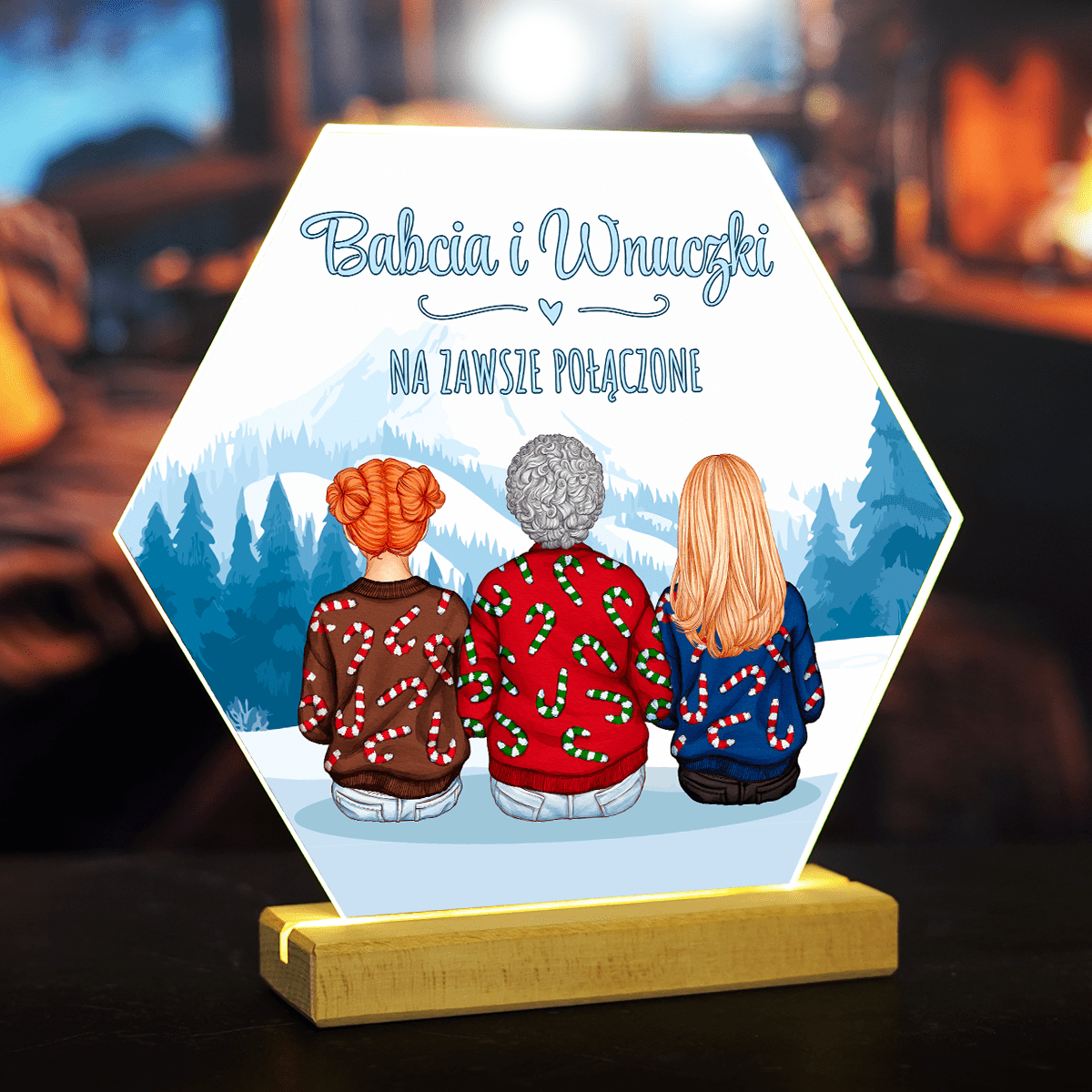 Clipart świąteczny BABCIA - Druk na szkle, spersonalizowany prezent dla babci - Adamell.pl