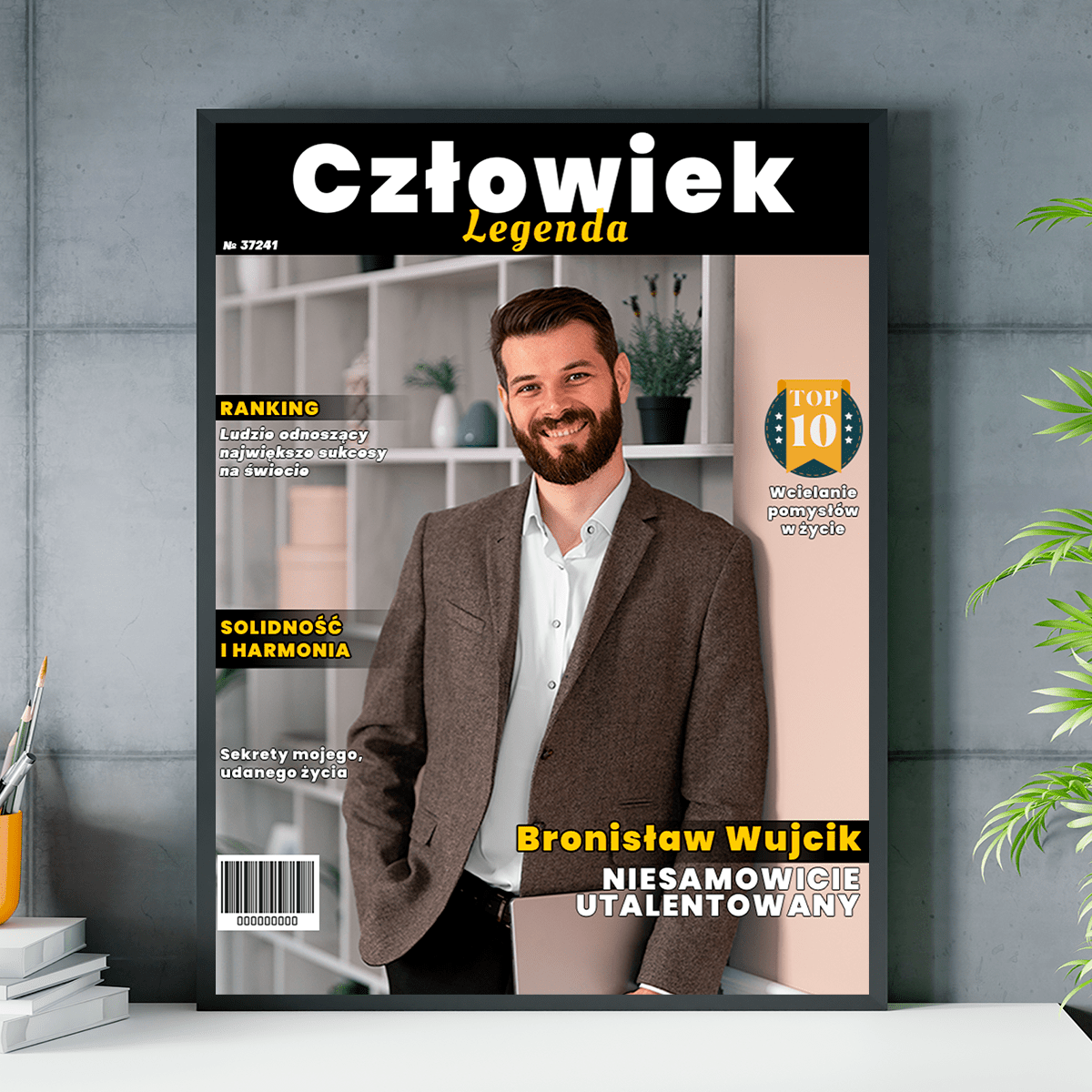 Człowiek legenda - plakat, spersonalizowany prezent dla mężczyzny - Adamell.pl