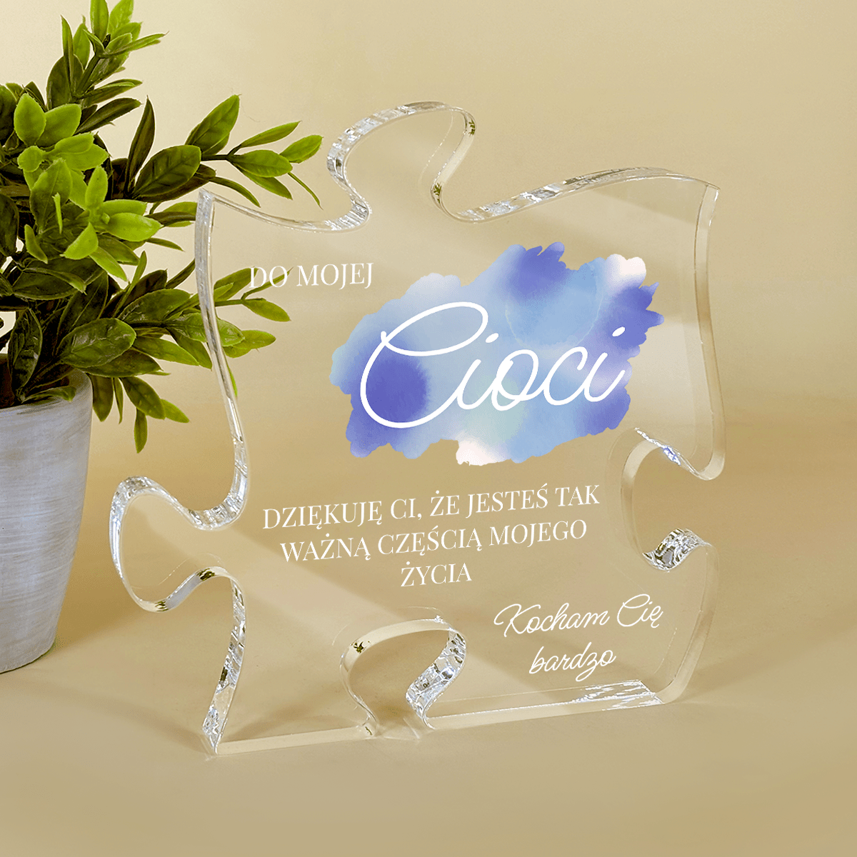 Do mojej cioci - Druk na szkle - puzzel, spersonalizowany prezent dla cioci - Adamell.pl