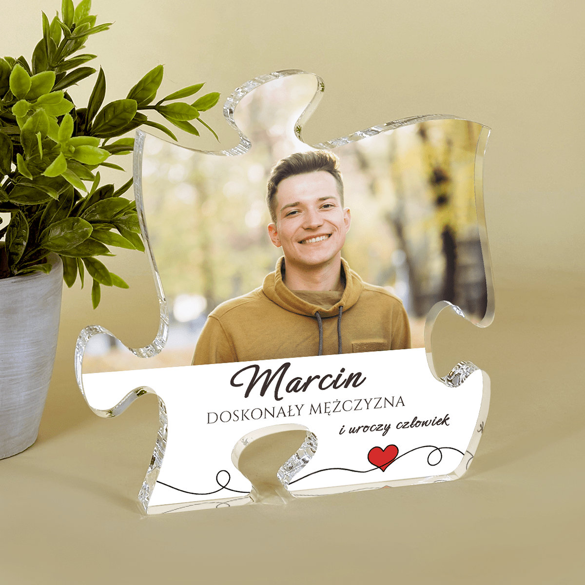 Doskonały mężczyzna - Druk na szkle - puzzel, spersonalizowany prezent dla niego - Adamell.pl