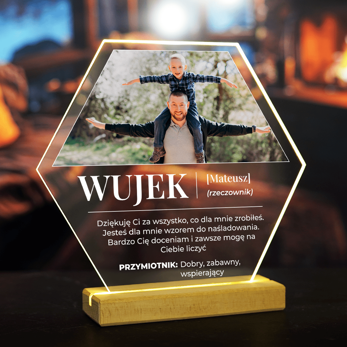 Dziękuję Ci za wszystko - Druk na szkle, spersonalizowany prezent dla wujka - Adamell.pl