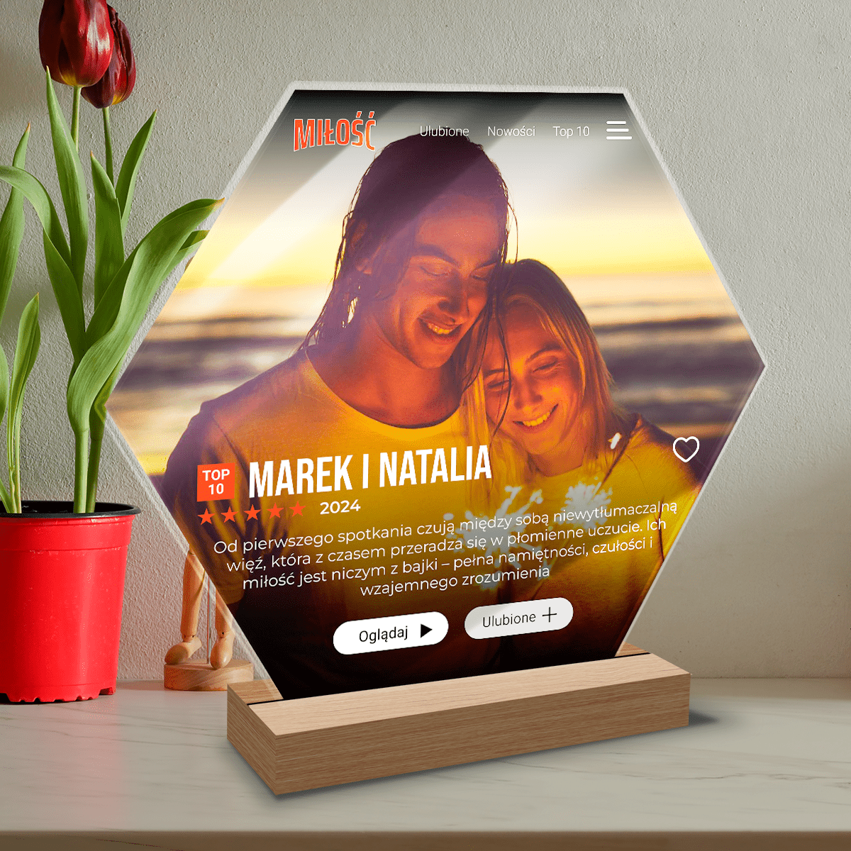 Film o naszej historii - Druk na szkle, spersonalizowany prezent dla chłopaka - Adamell.pl