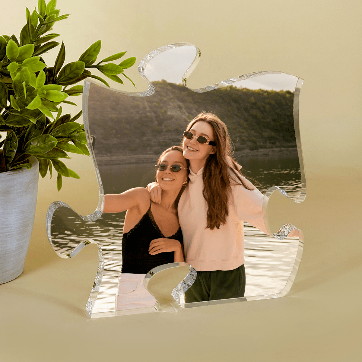 Fotografia z siostrą - Druk na szkle - puzzel, spersonalizowany prezent dla siostry - Adamell.pl