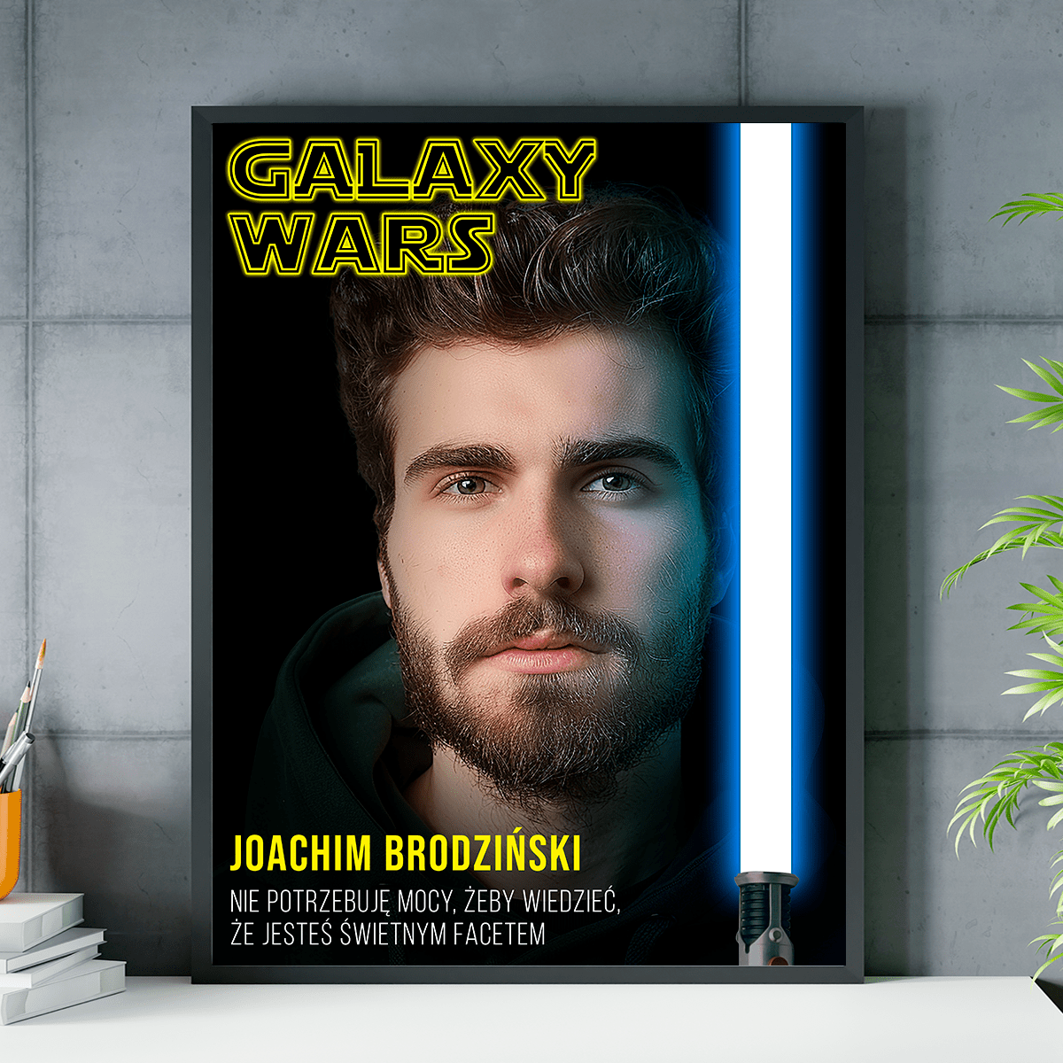Galaxy Wars - plakat, spersonalizowany prezent dla niego - Adamell.pl