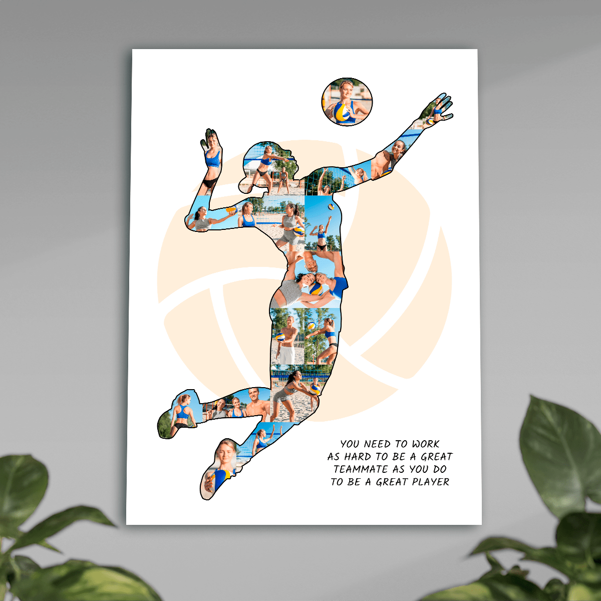 Gra w siatkówkę - plakat, spersonalizowany prezent dla sportowca - Adamell.pl