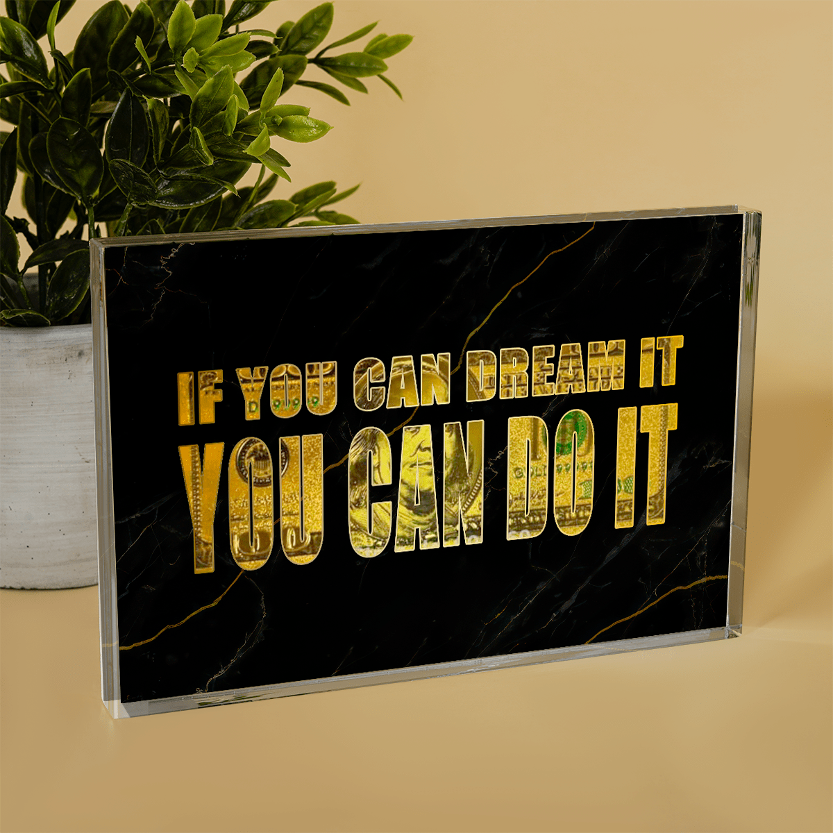 If you can dream it, you can do it - Druk na szkle, prezent dla niego - Adamell.pl