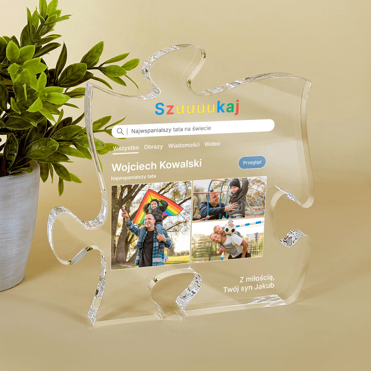 Jak w przeglądarce - Druk na szkle - puzzel, spersonalizowany prezent dla taty - Adamell.pl