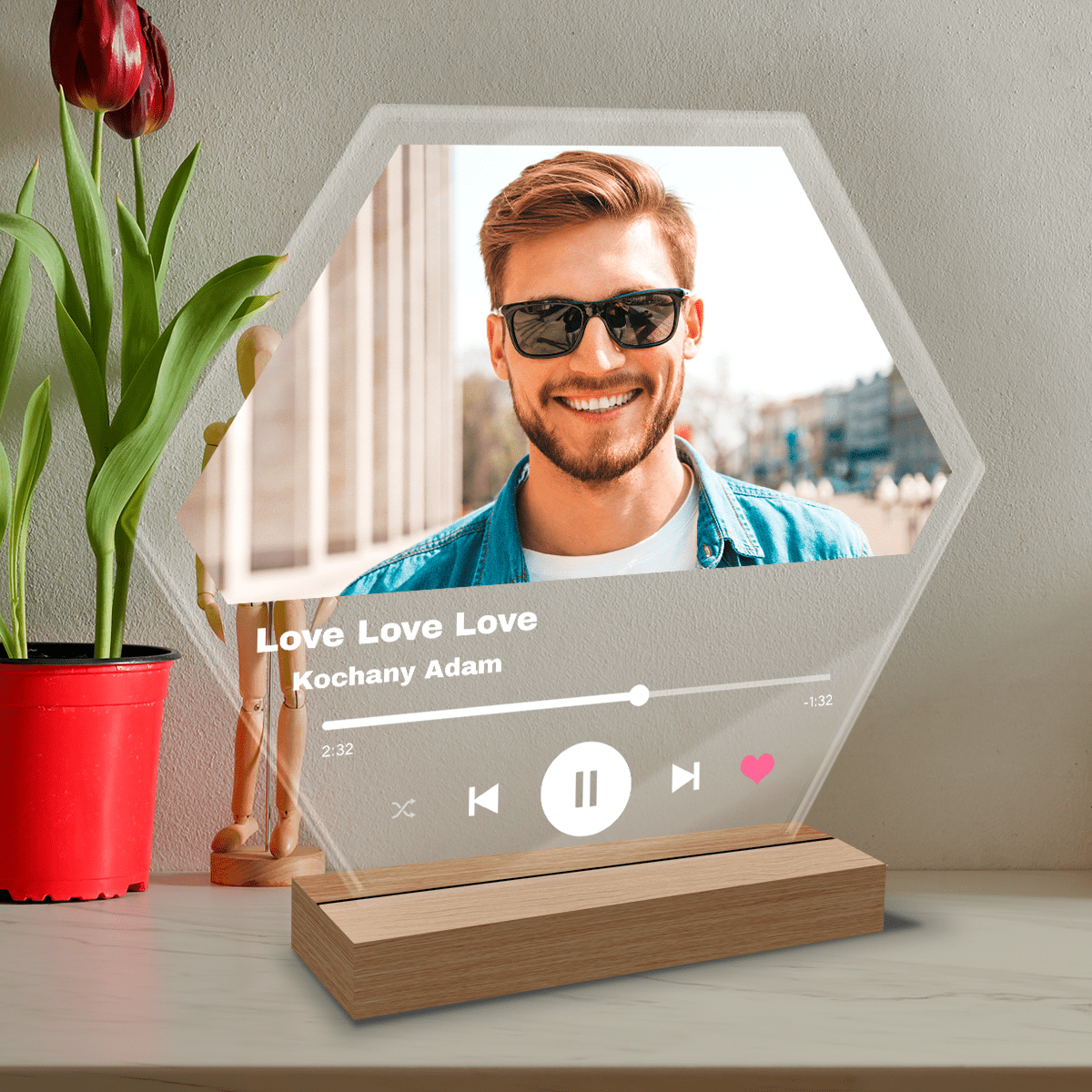 Kochany chłopak - Druk na szkle, spersonalizowany prezent dla mężczyzny - Adamell.pl