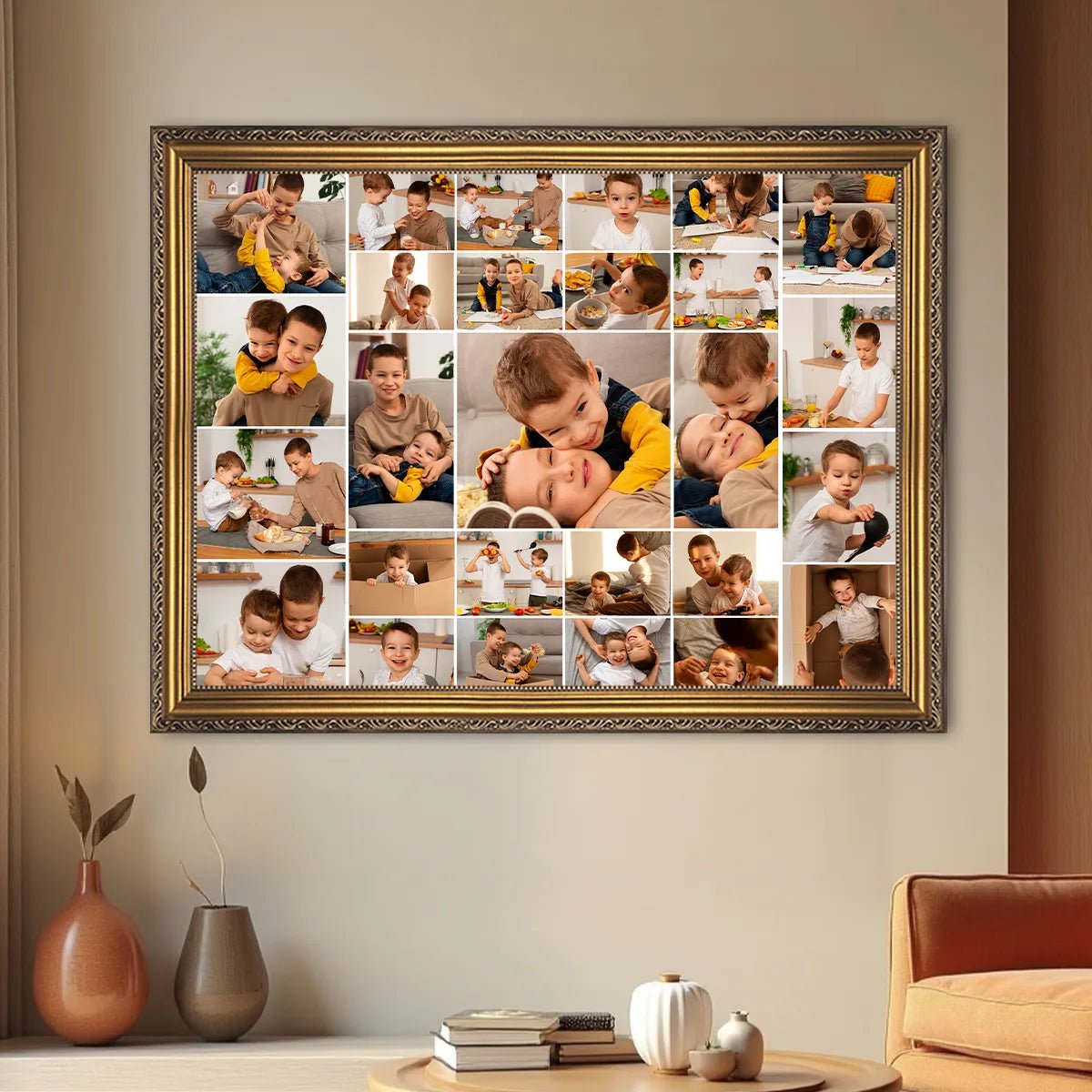 Kolaż z 27 zdjęć - druk na płótnie, spersonalizowany prezent dla brata - Adamell.pl