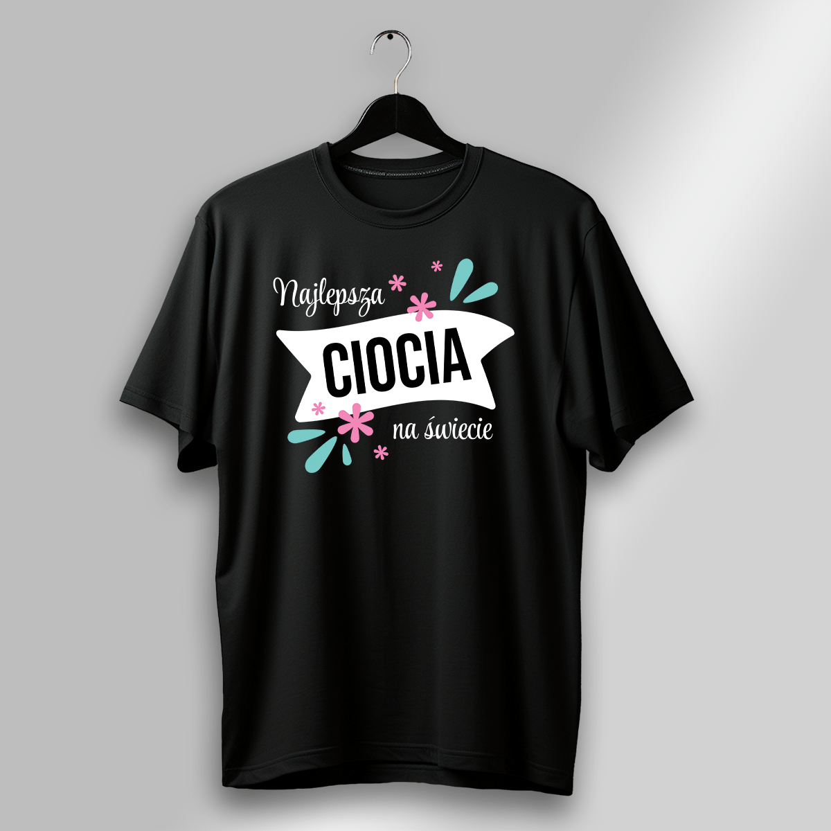 Koszulka damska z nadrukiem NAJLEPSZA CIOCIA - spersonalizowany prezent dla cioci - Adamell.pl