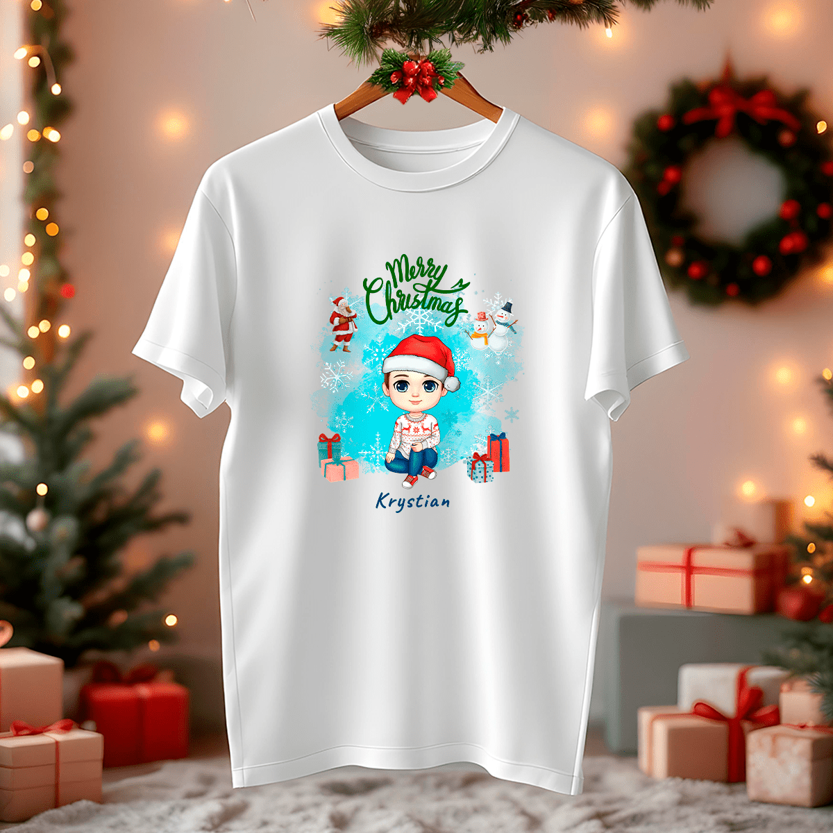 Koszulka z nadrukiem CLIPART + IMIĘ DZIECKA - spersonalizowany prezent dla dziecka - Adamell.pl