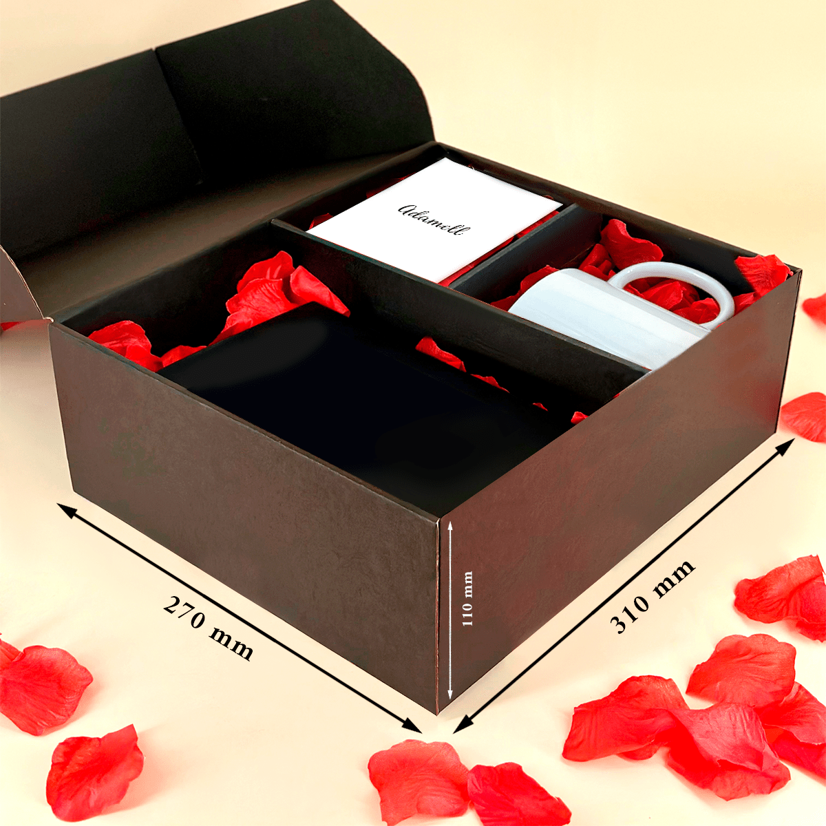 Kubek + druk na szkle MĘŻCZYZNA - zestaw prezentowy Box 2 w 1, spersonalizowany prezent dla mężczyzny - Adamell.pl