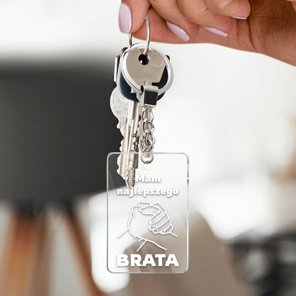 Mam najlepszego brata - brelok do kluczy, spersonalizowany prezent dla brata - Adamell.pl