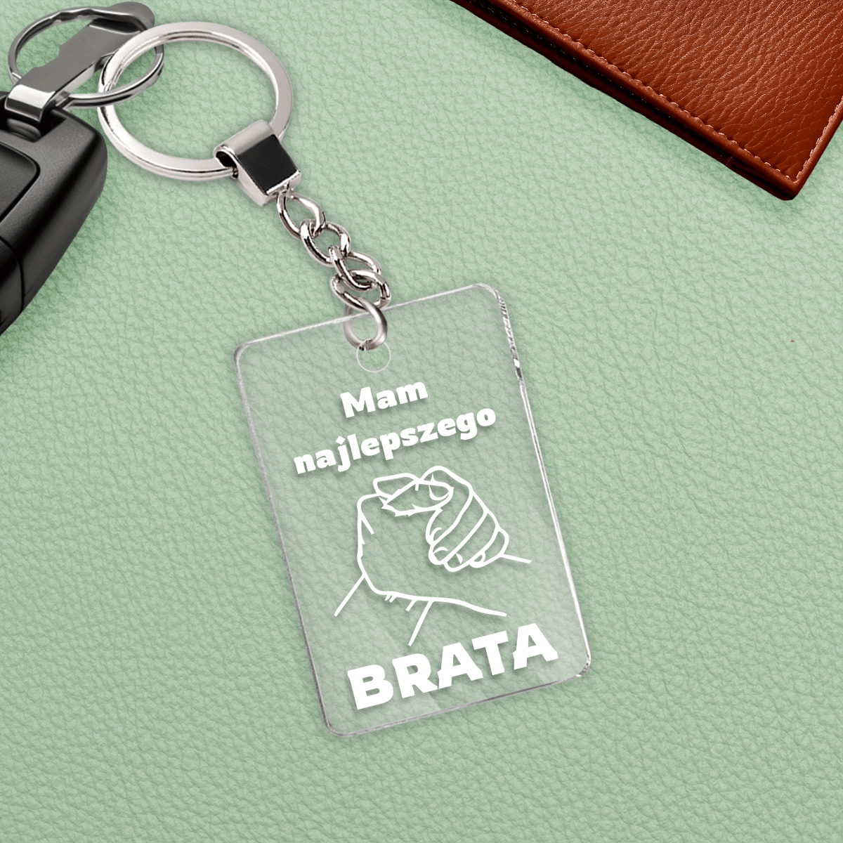 Mam najlepszego brata - brelok do kluczy, spersonalizowany prezent dla brata - Adamell.pl