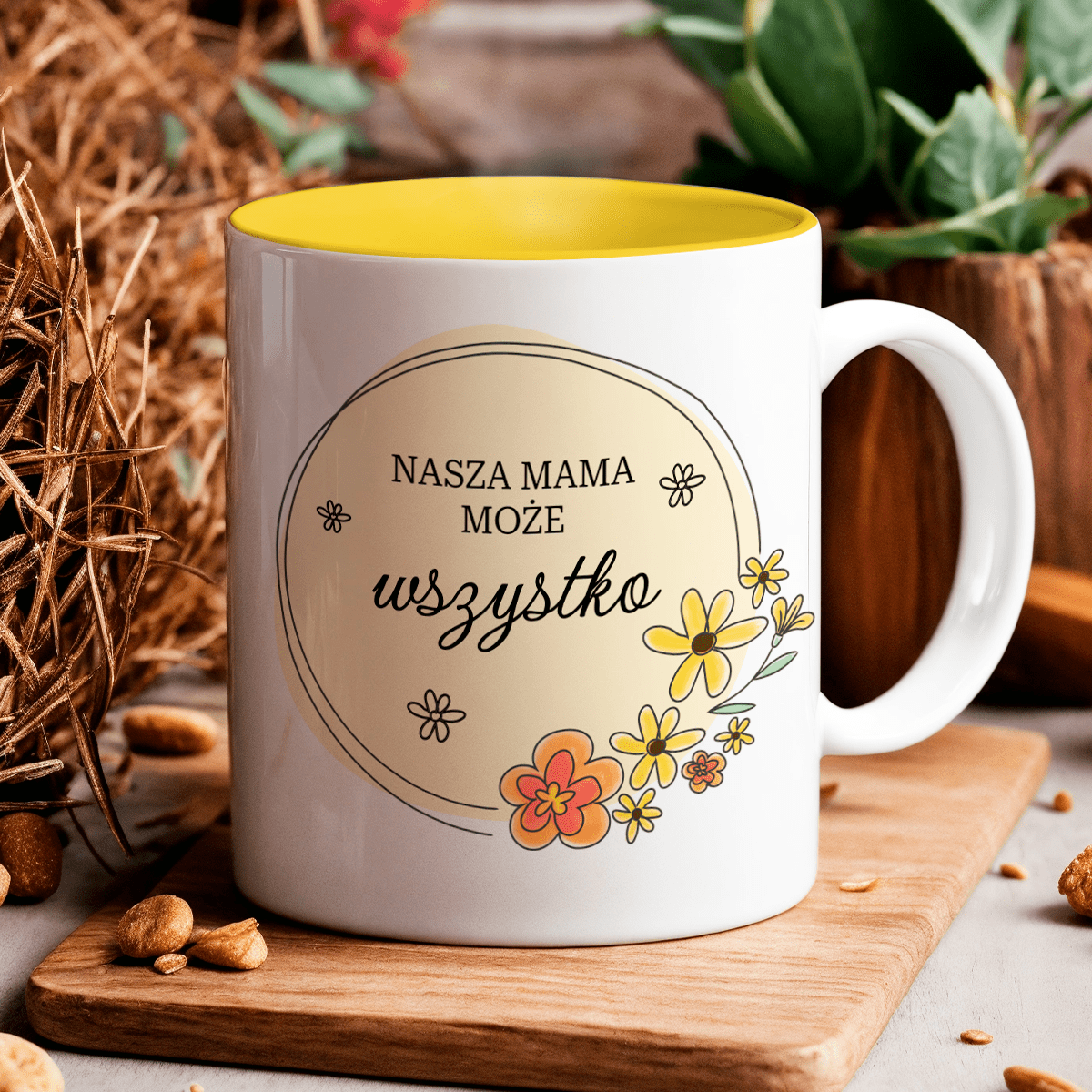 Mama może wszystko - 1x Kubek z nadrukiem, spersonalizowany prezent dla mamy - Adamell.pl