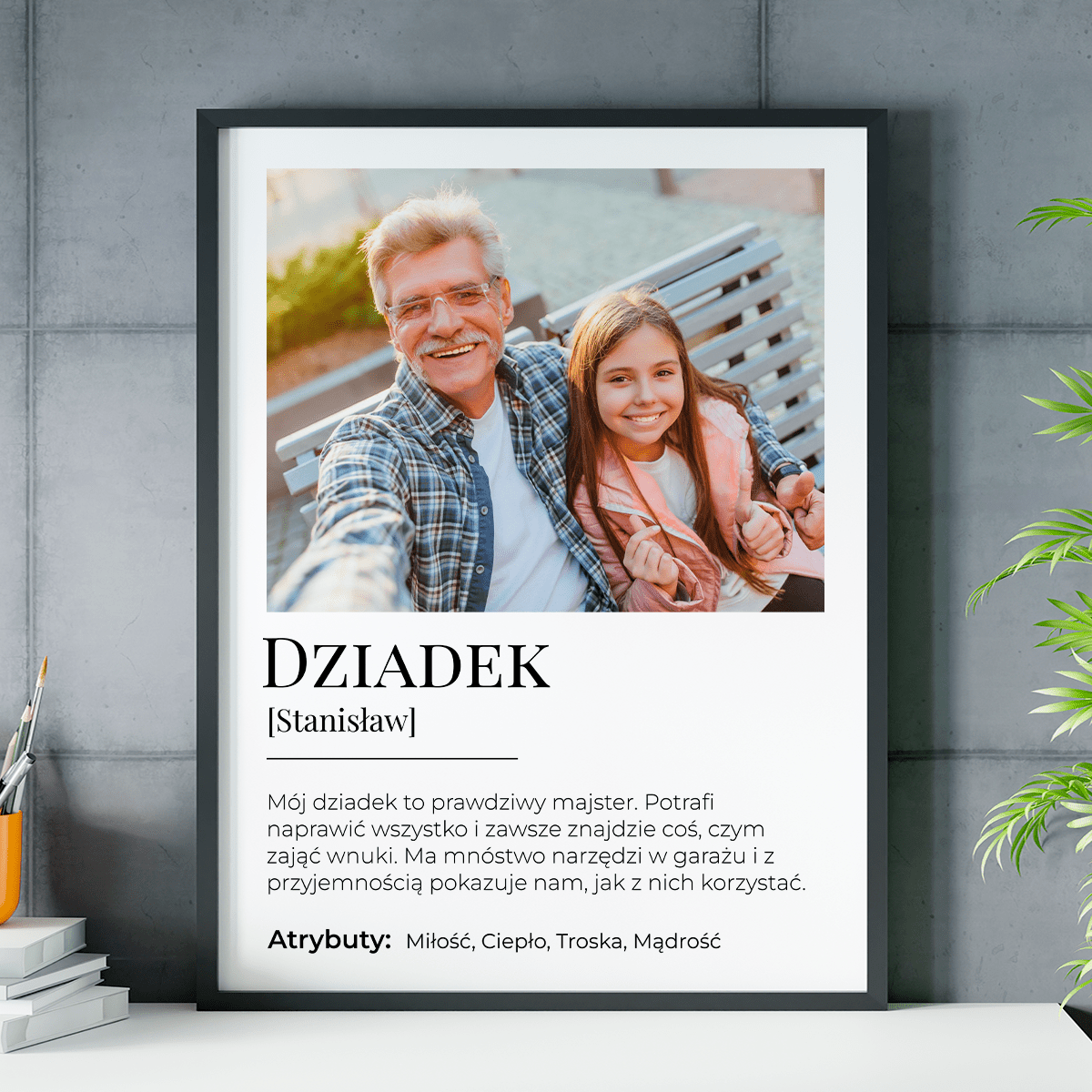 Mój dziadek - plakat, spersonalizowany prezent dla dziadka - Adamell.pl