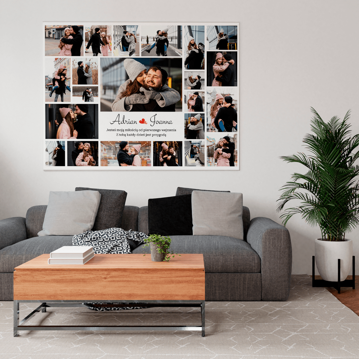 Moja miłość życia - druk na płótnie, spersonalizowany prezent dla pary - Adamell.pl