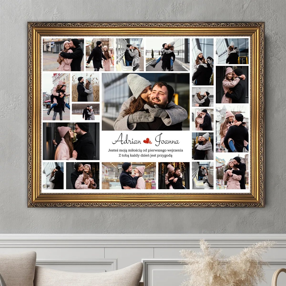 Moja miłość życia - druk na płótnie, spersonalizowany prezent dla pary - Adamell.pl