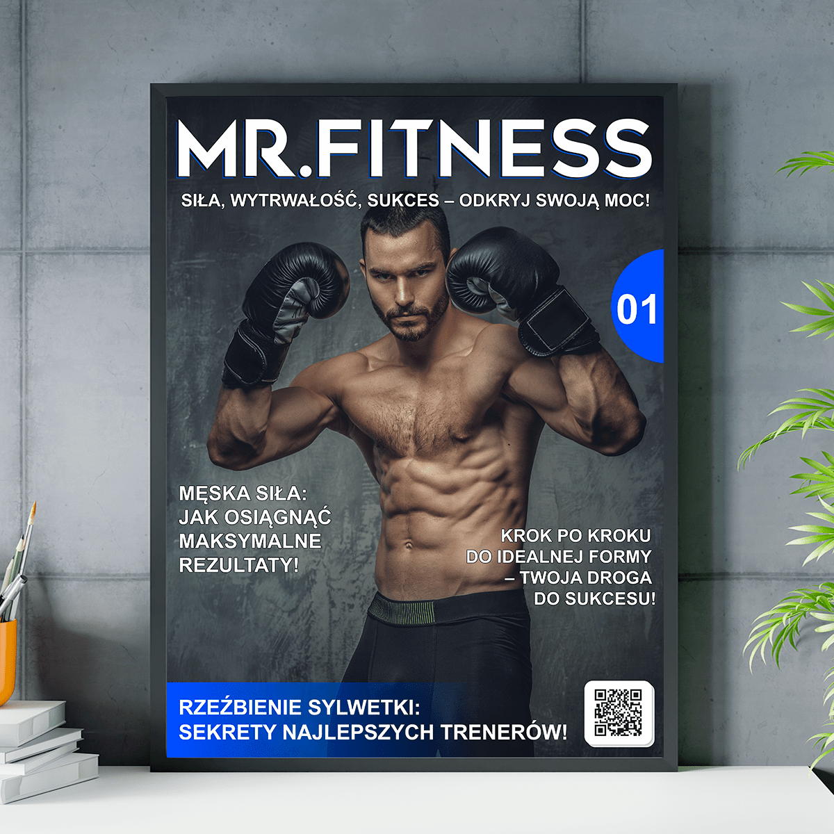 Mr.Fitness - plakat, spersonalizowany prezent dla sportowca - Adamell.pl
