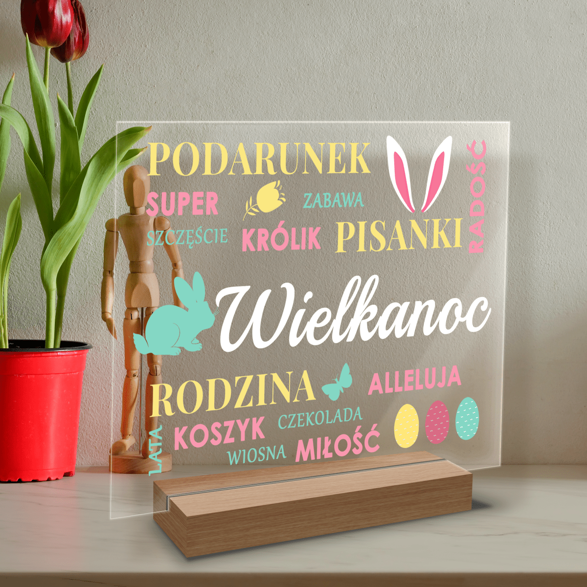 Na Święta Wielkanocne - Druk na szkle, spersonalizowany prezent na Wielkanoc - Adamell.pl