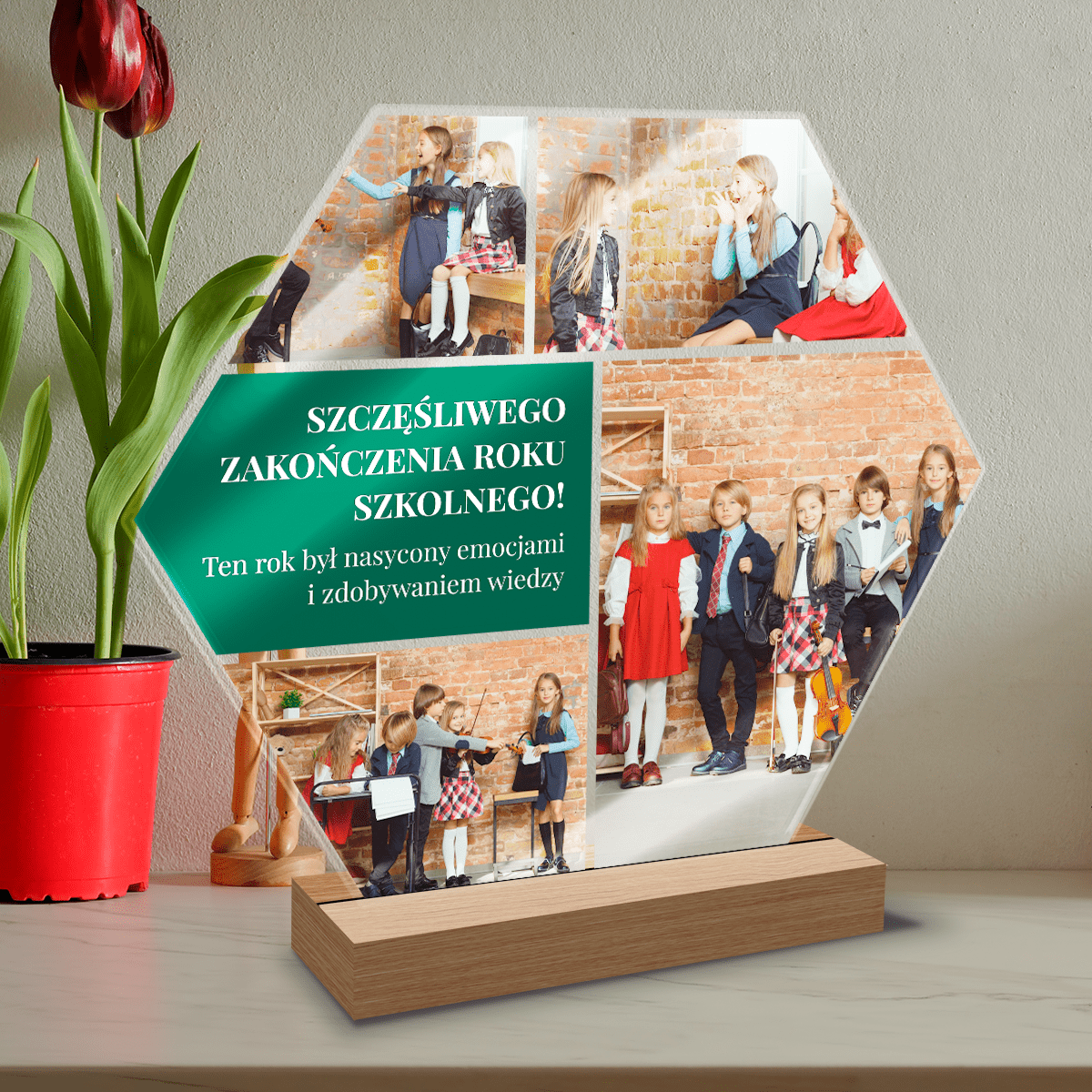 Na zakończenie szkoły - Druk na szkle, spersonalizowany prezent dla nauczyciela - Adamell.pl