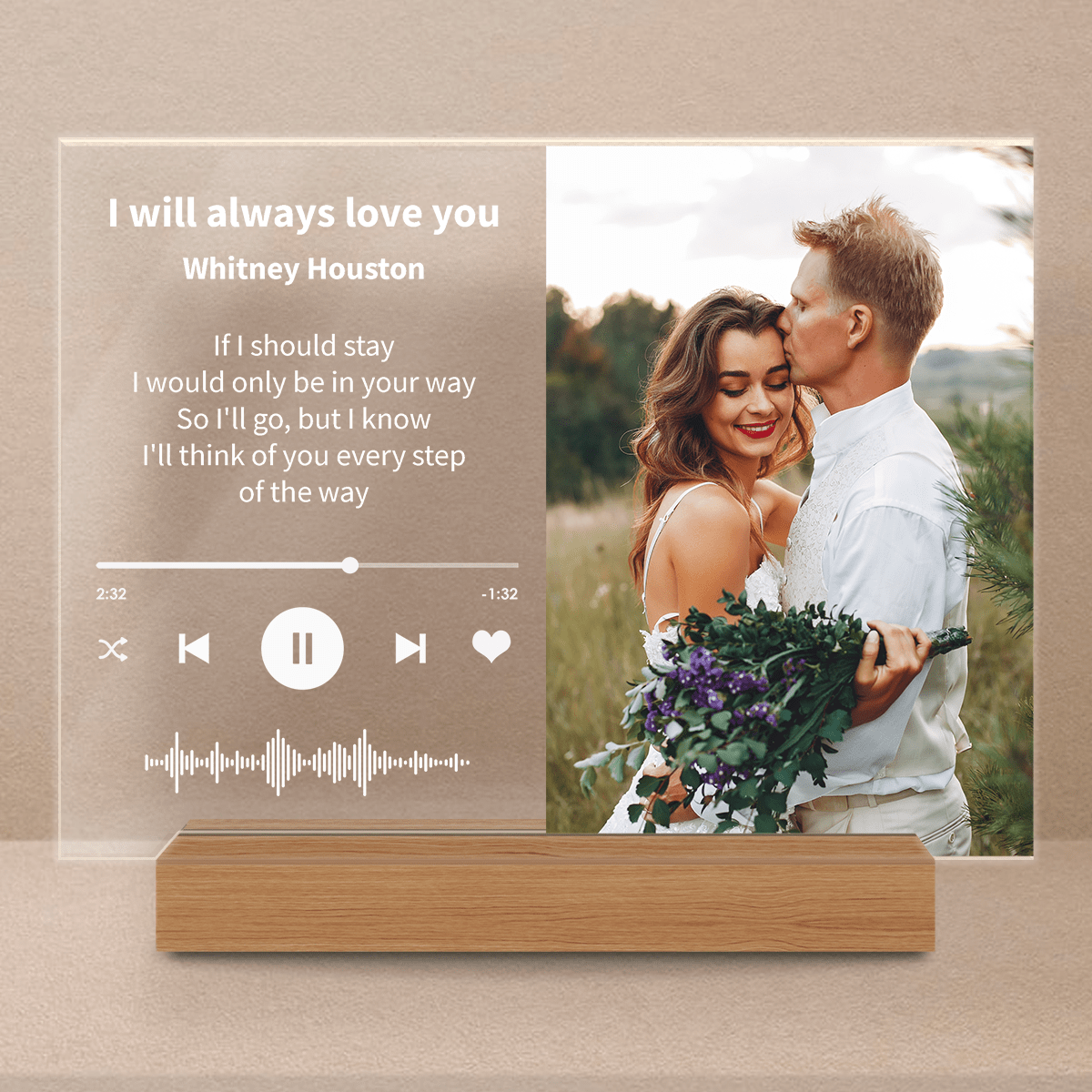 Nasz rok Spotify - Druk na szkle, spersonalizowany prezent dla pary - Adamell.pl