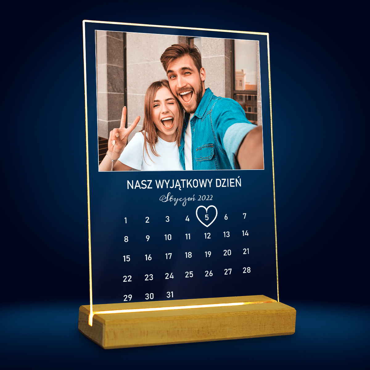 Nasz wyjątkowy dzień - Druk na szkle, spersonalizowany prezent - Adamell.pl