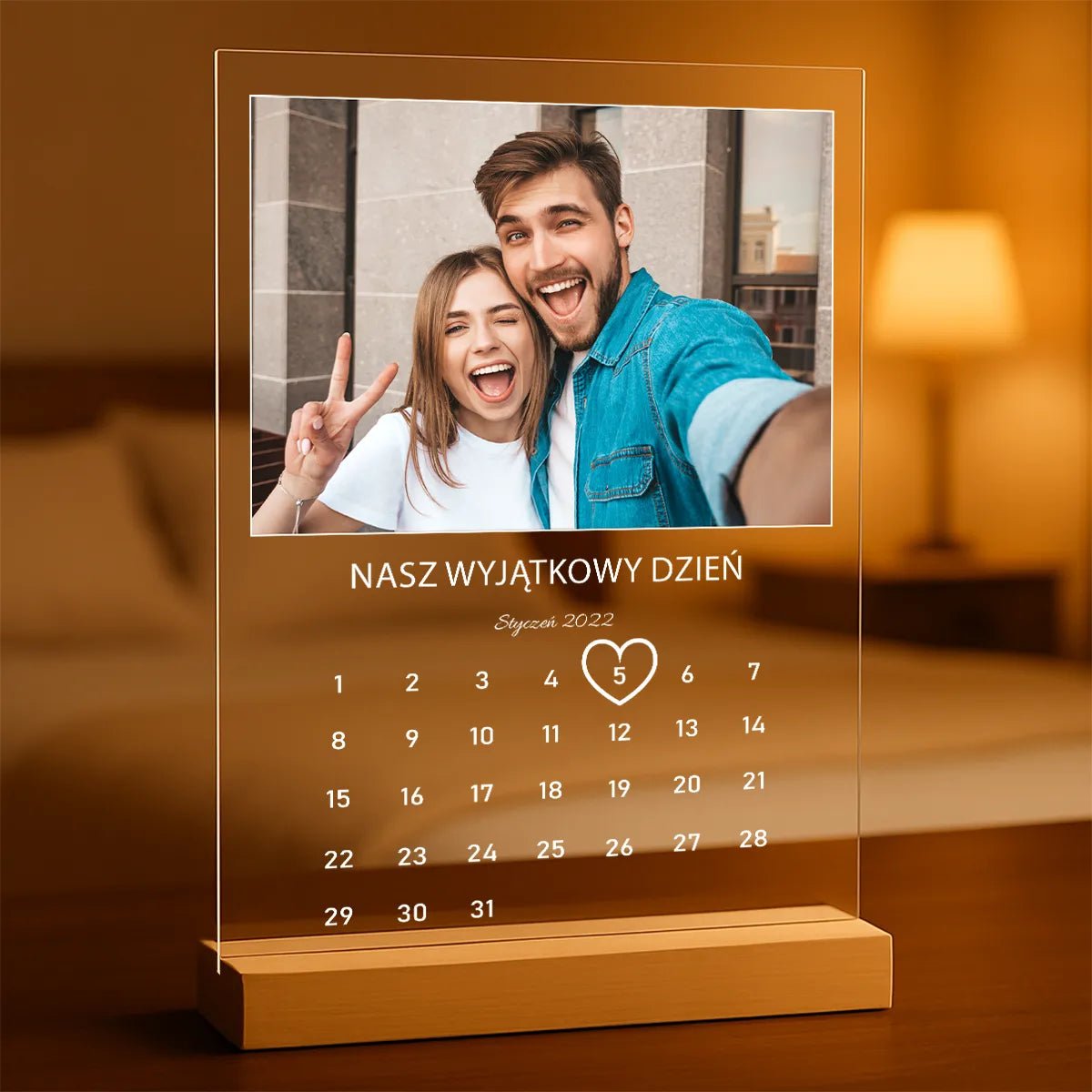 Nasz wyjątkowy dzień - Druk na szkle, spersonalizowany prezent - Adamell.pl