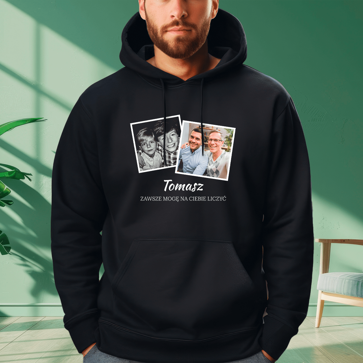 Personalizowana bluza męska z własnym nadrukiem BRAT - prezent dla brata - Adamell.pl