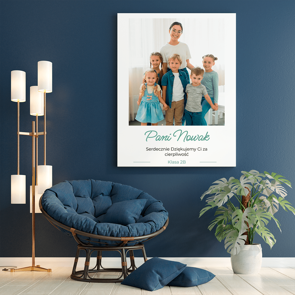 Podziękowania dla wychowawcy - druk na płótnie, spersonalizowany prezent dla nauczyciela - Adamell.pl