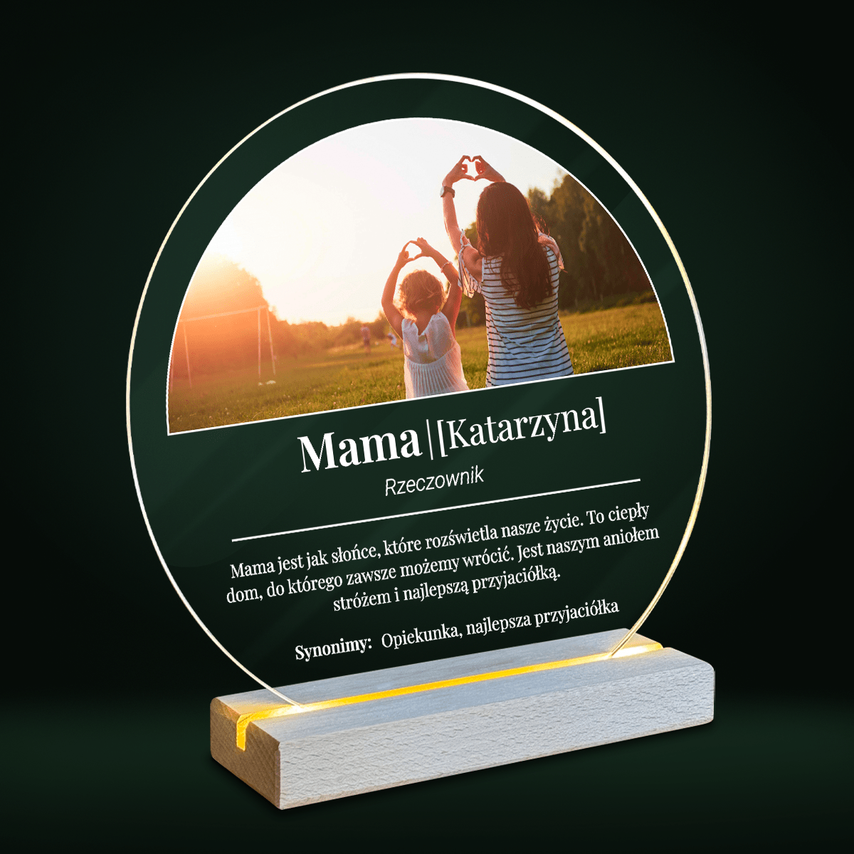 Synonimy słowa mama - Druk na szkle, spersonalizowany prezent dla mamy - Adamell.pl