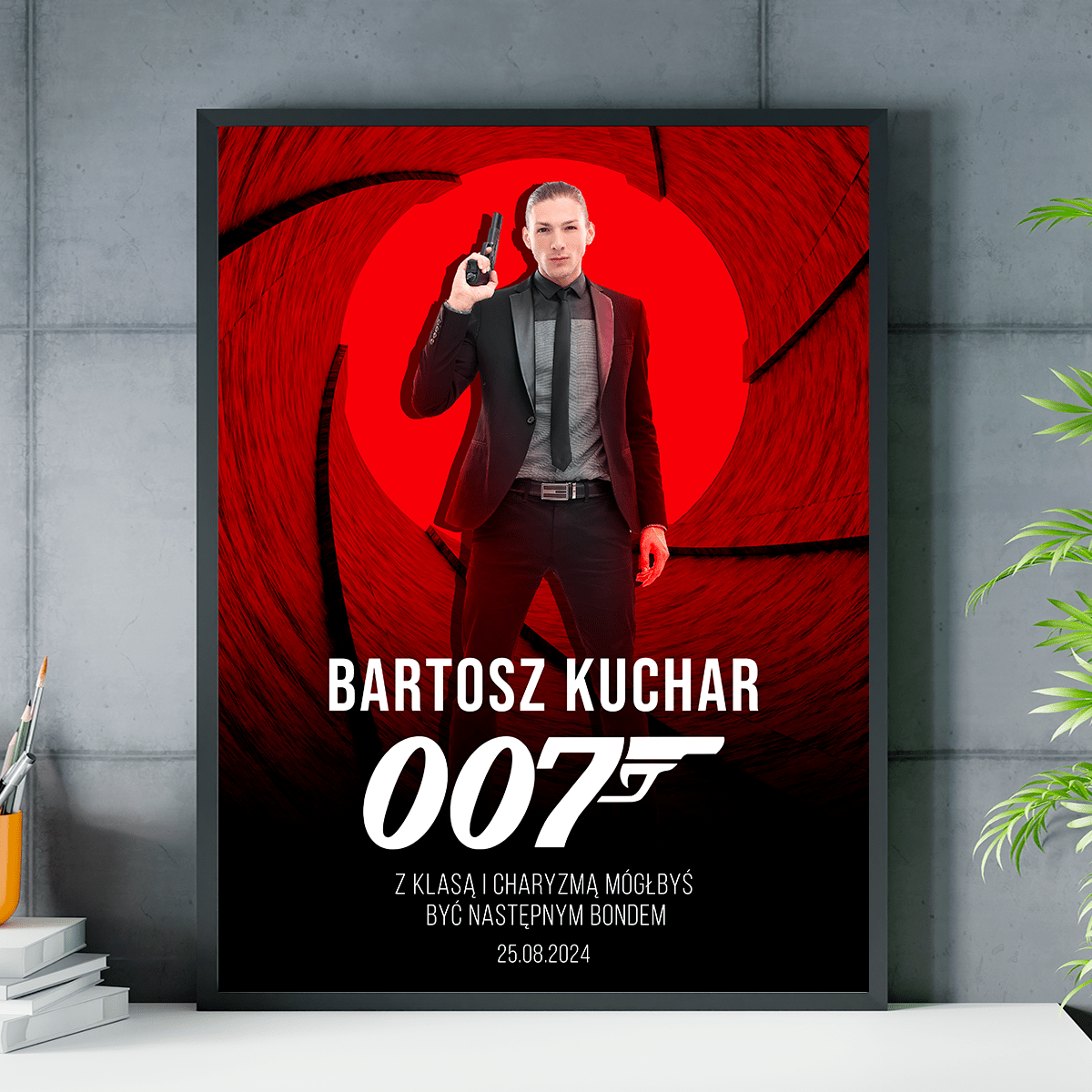 Tajny agent - plakat, spersonalizowany prezent dla niego - Adamell.pl