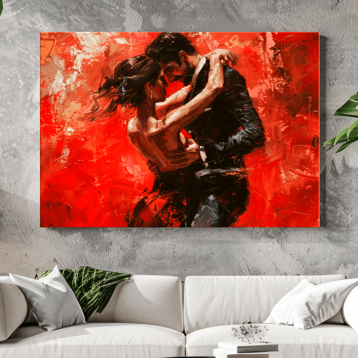 Tańcząca para - obraz na płótnie, oryginalny prezent dla niej - Adamell.pl