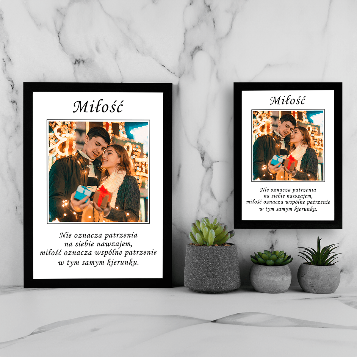 Ten sam kierunek - Druk na szkle, spersonalizowany prezent dla pary - Adamell.pl