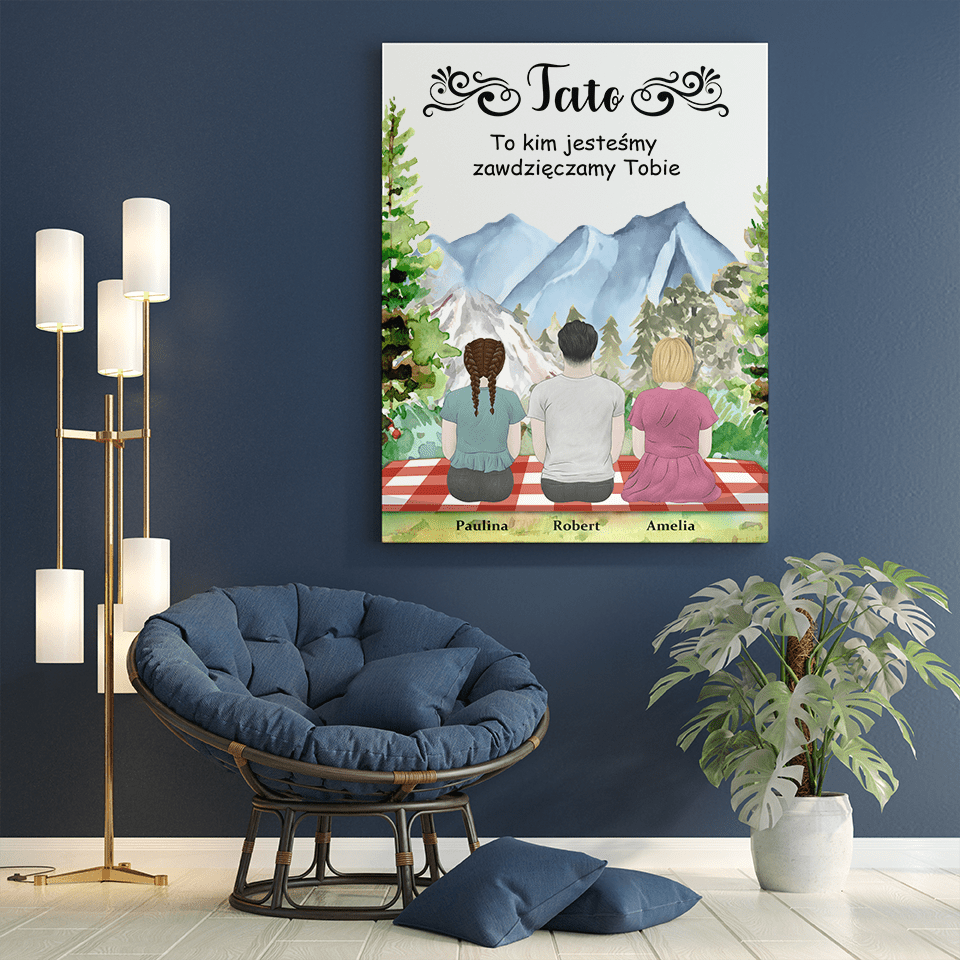 To kim jesteśmy - druk na płótnie, spersonalizowany prezent dla taty - Adamell.pl