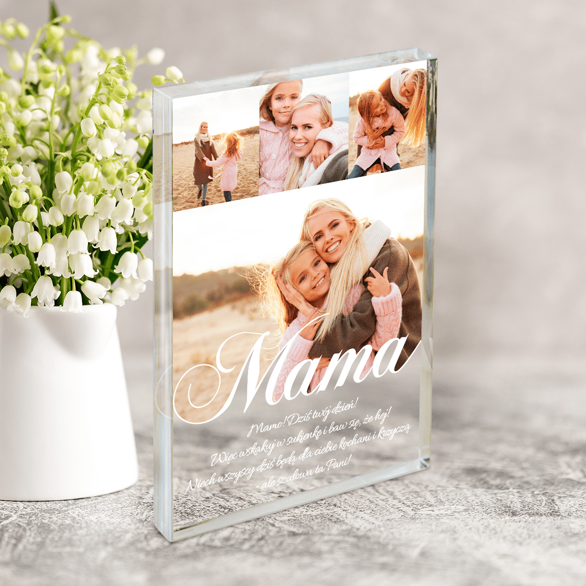 To Twój dzień, mamo! - Druk na szkle, spersonalizowany prezent dla mamy - Adamell.pl