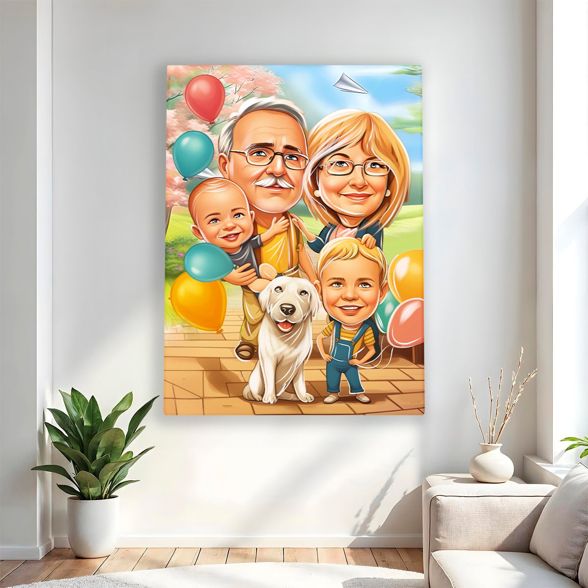 Urodzinowa ilustracja - druk na płótnie, spersonalizowany prezent dla mężczyzny - Adamell.pl