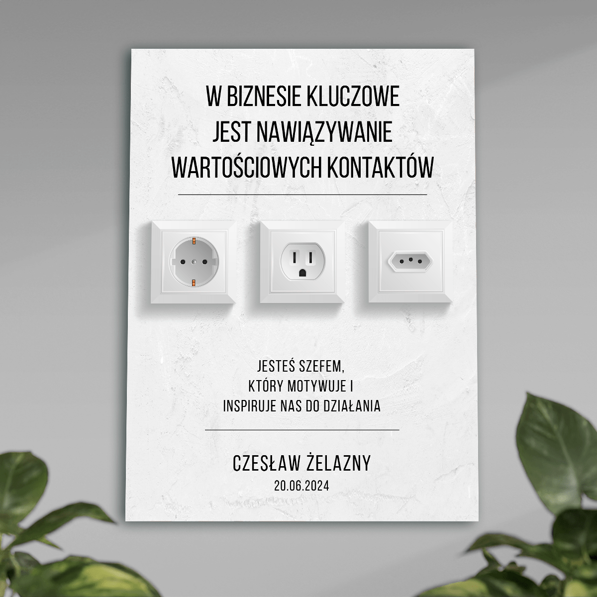 Wartościowe kontakty - plakat, spersonalizowany prezent dla szefa - Adamell.pl