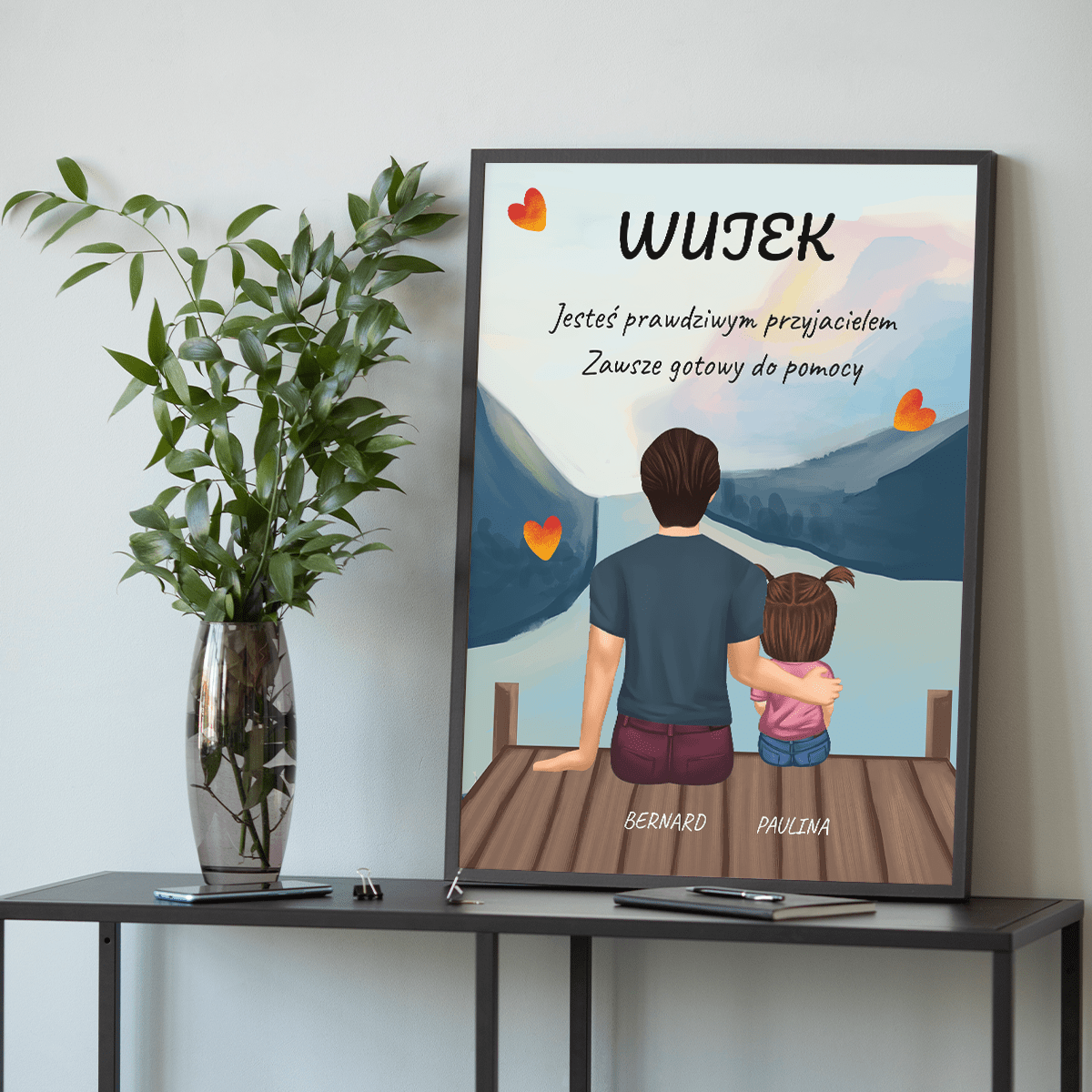 Wujek clipart - plakat, spersonalizowany prezent dla wujka - Adamell.pl