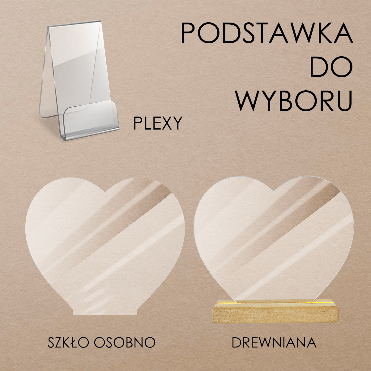 Zawsze byłaś obok - Druk na szkle serce, spersonalizowany prezent dla mamy - Adamell.pl