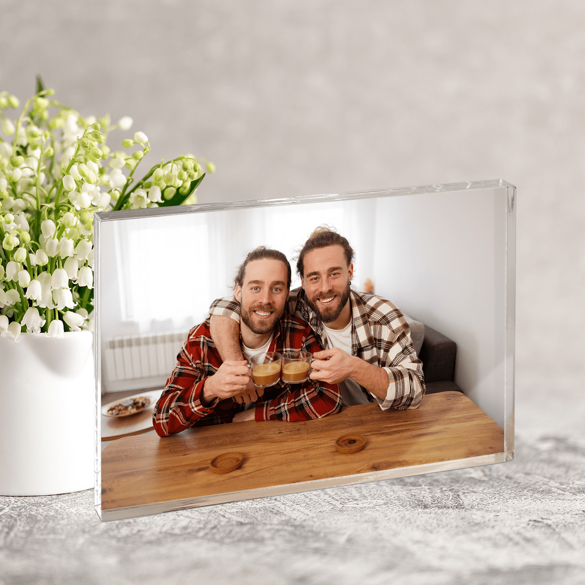 Zdjęcie braci - Druk na szkle, spersonalizowany prezent dla brata - Adamell.pl