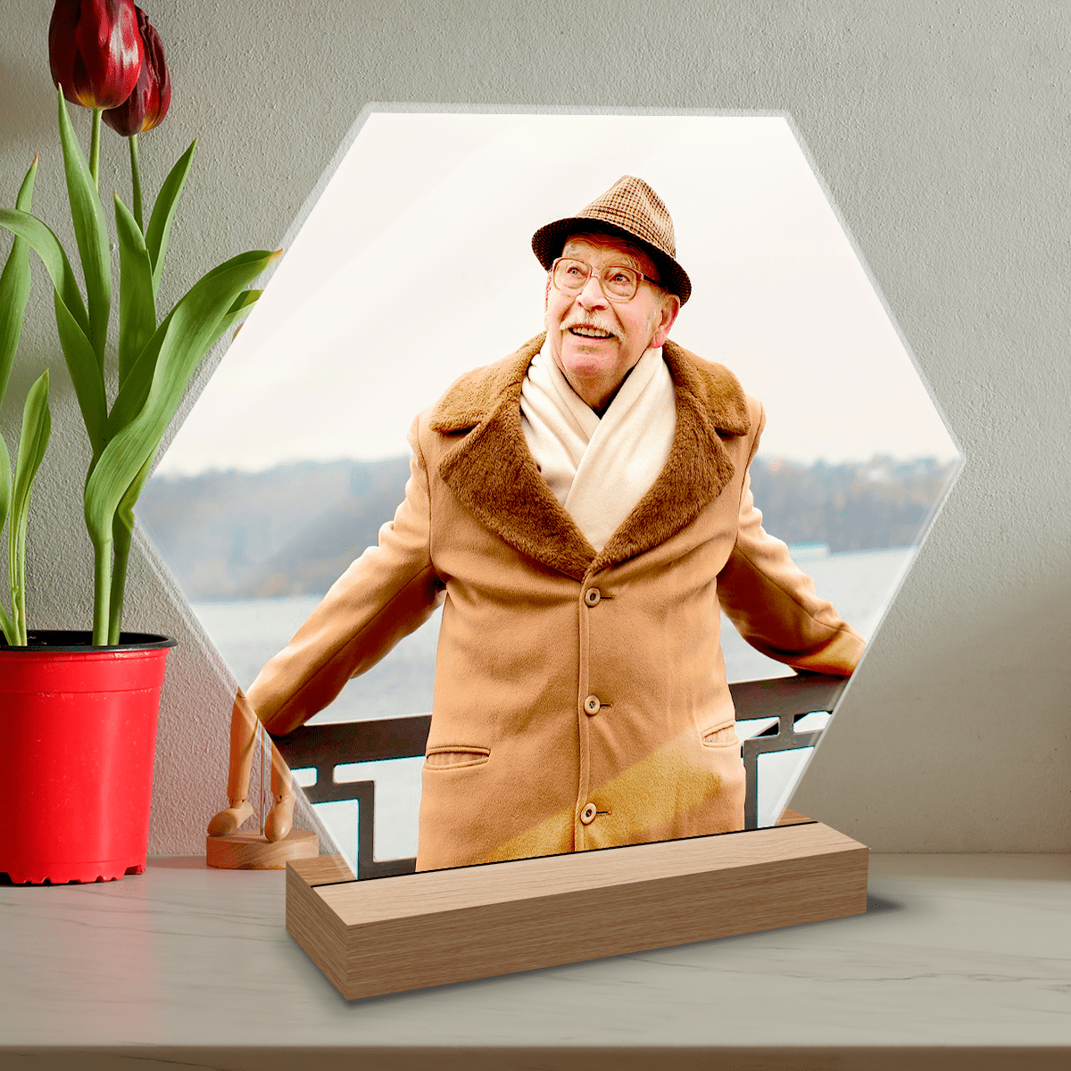 Zdjęcie dziadka - Druk na szkle, spersonalizowany prezent dla dziadka - Adamell.pl