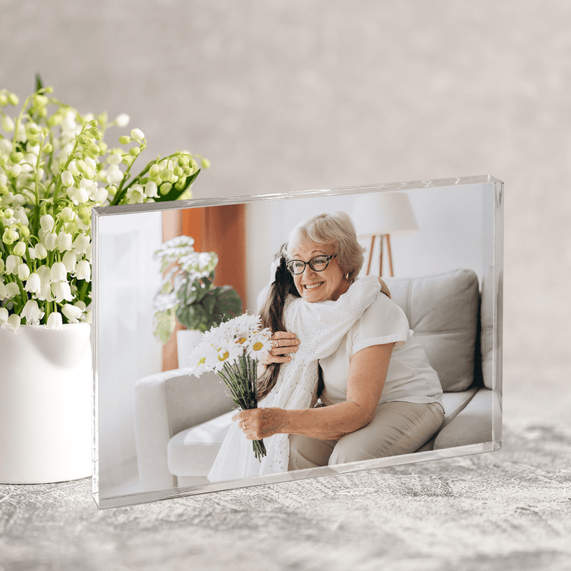 Zdjęcie z ukochaną babcią - Druk na szkle, spersonalizowany prezent dla babci - Adamell.pl