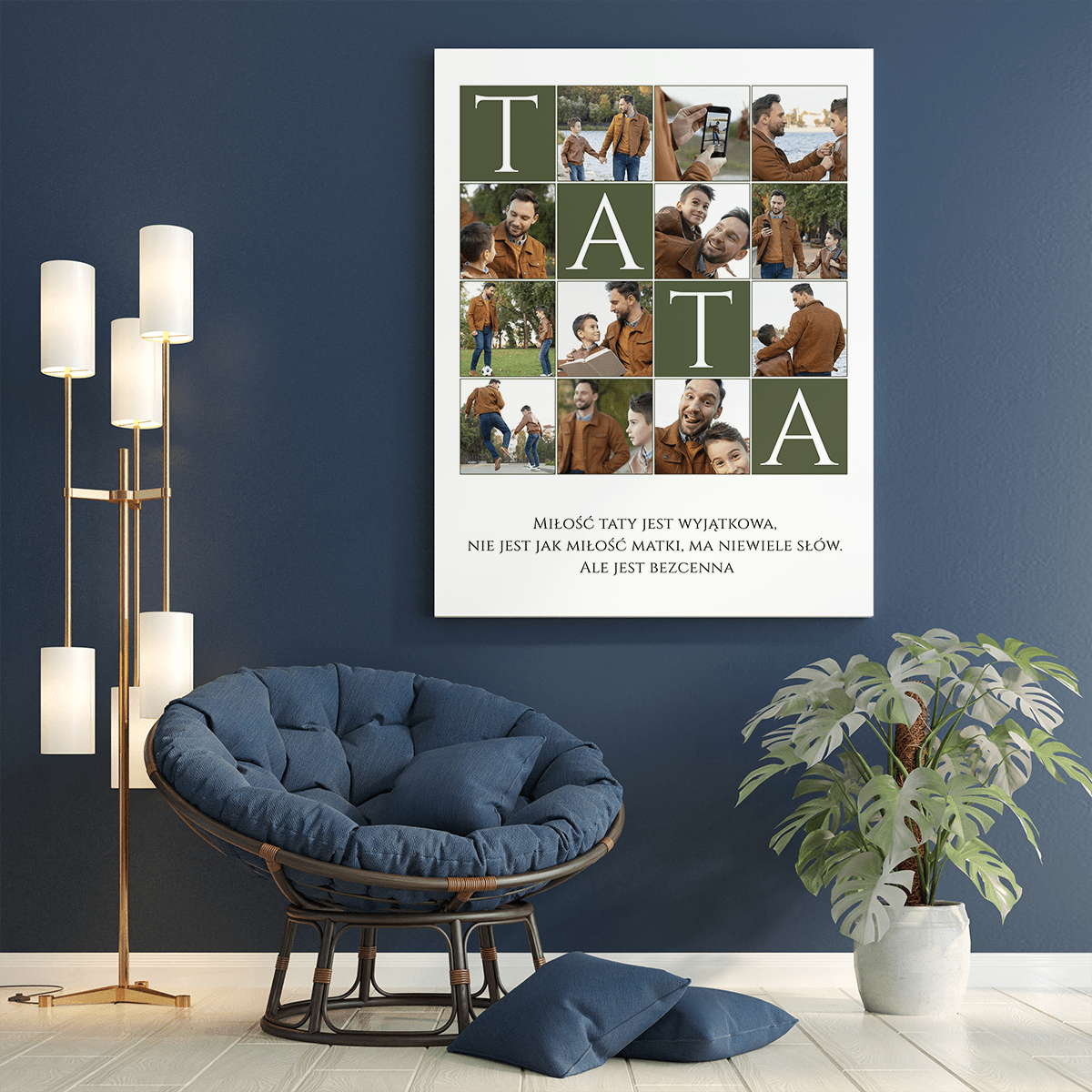 Bezcenna miłość taty - druk na płótnie, spersonalizowany prezent dla taty - Adamell.pl