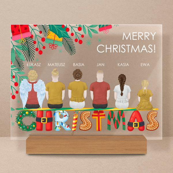 Clipart Merry Christmas - Druk na szkle, spersonalizowany prezent dla rodziny - Adamell.pl