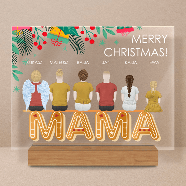 Clipart świąteczny dla mamy - Druk na szkle, spersonalizowany prezent dla mamy - Adamell.pl