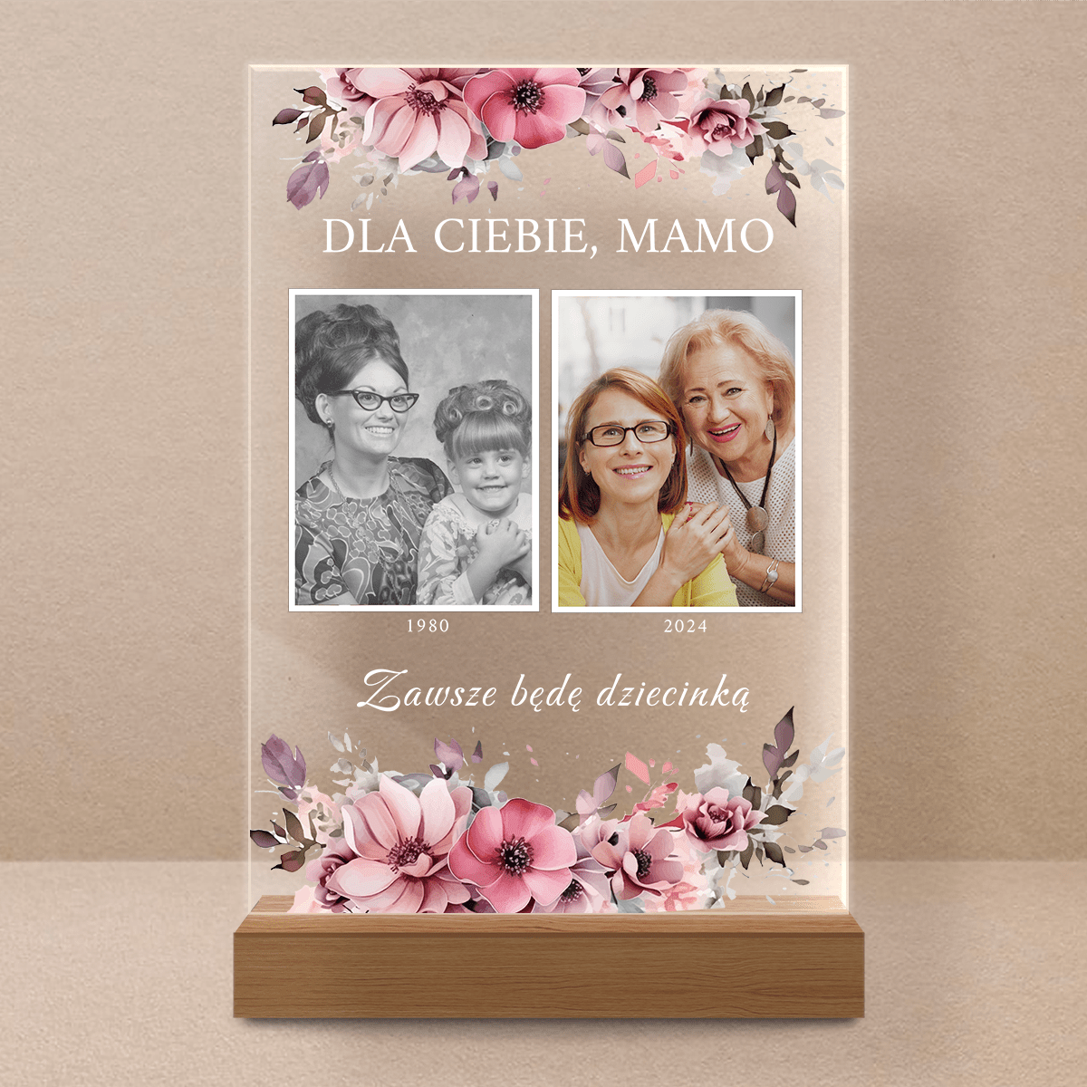 Dla Ciebie, mamo - Druk na szkle, spersonalizowany prezent dla mamy - Adamell.pl
