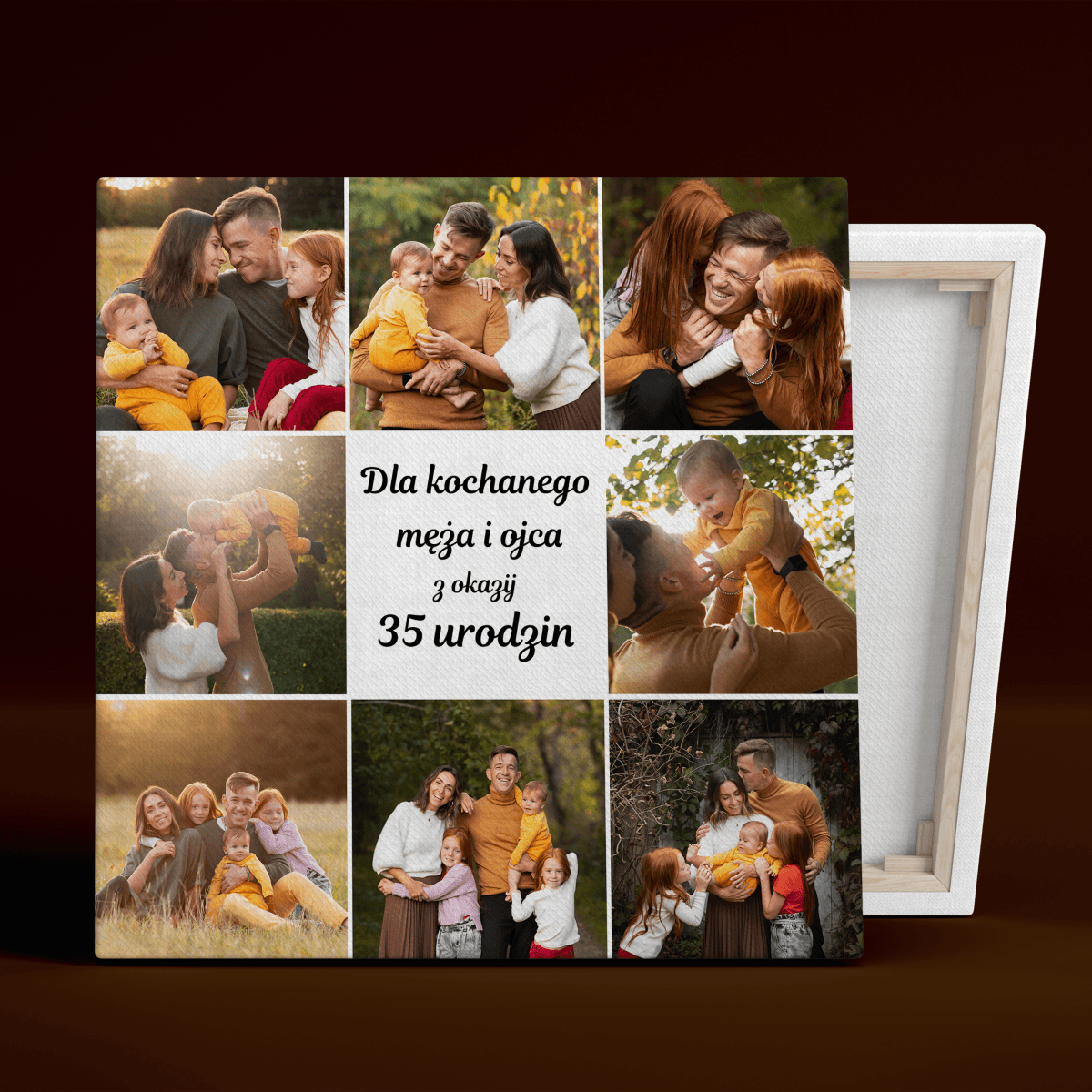 Dla kochanego męża i ojca - druk na płótnie, spersonalizowany prezent dla mężczyzny - Adamell.pl