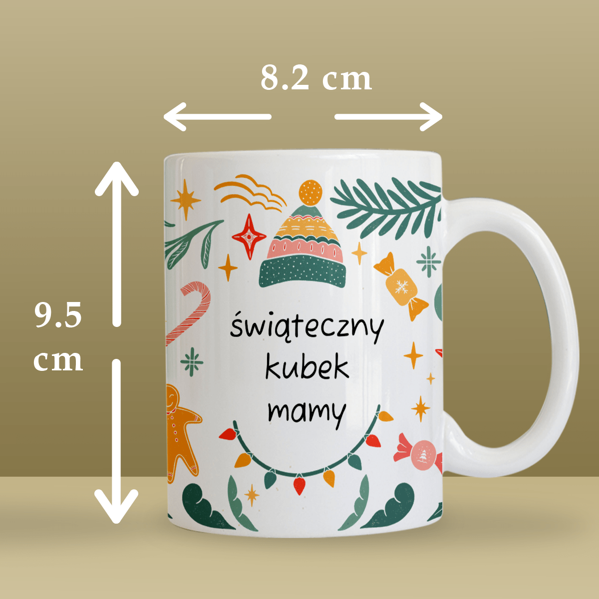 Dla mamy na święta - 1x Kubek z nadrukiem, spersonalizowany prezent dla mamy - Adamell.pl